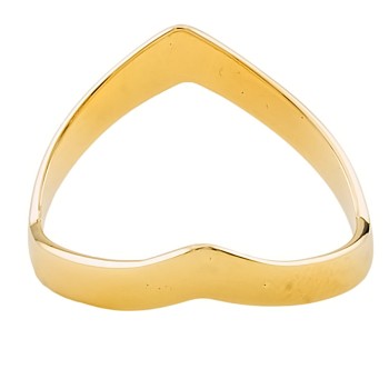 9ct gold 2g Wishbone Ring size L